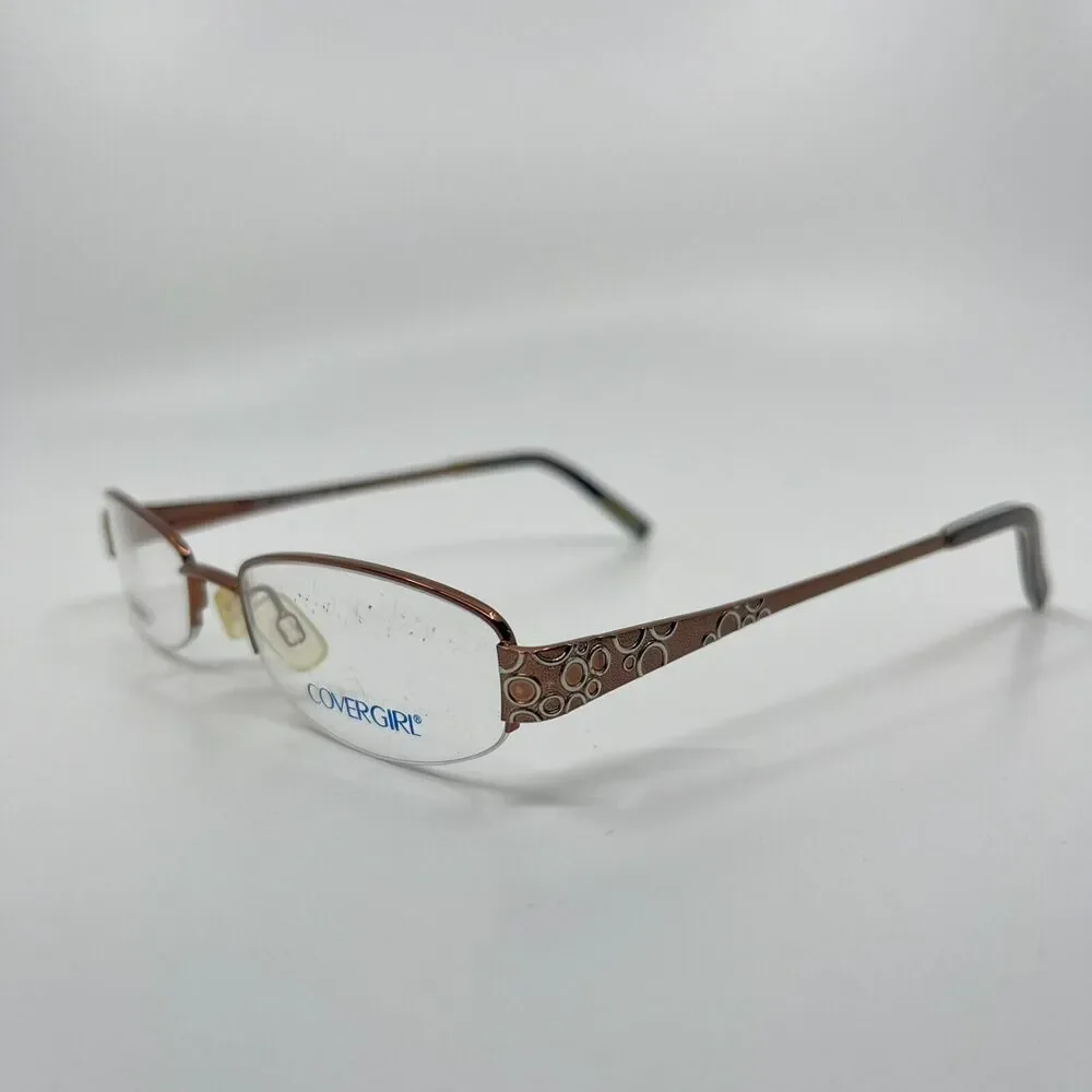 CoverGirl Womens Eyeglasses Frame‎ Brown CG384 52-18-135 H6732
